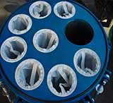 View of Filter Bags in SWT Multiple Bag Filter Housing