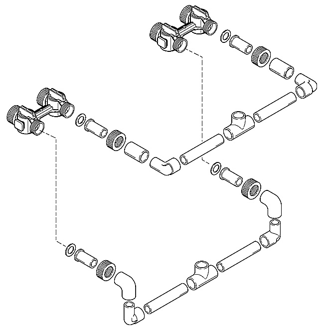 Interconnecting Piping Manifold Kit with Bypasses