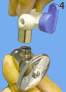 Step 4. Connecting Angle Stop Adapter Valve